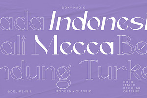 Doky Classic Modern Typeface