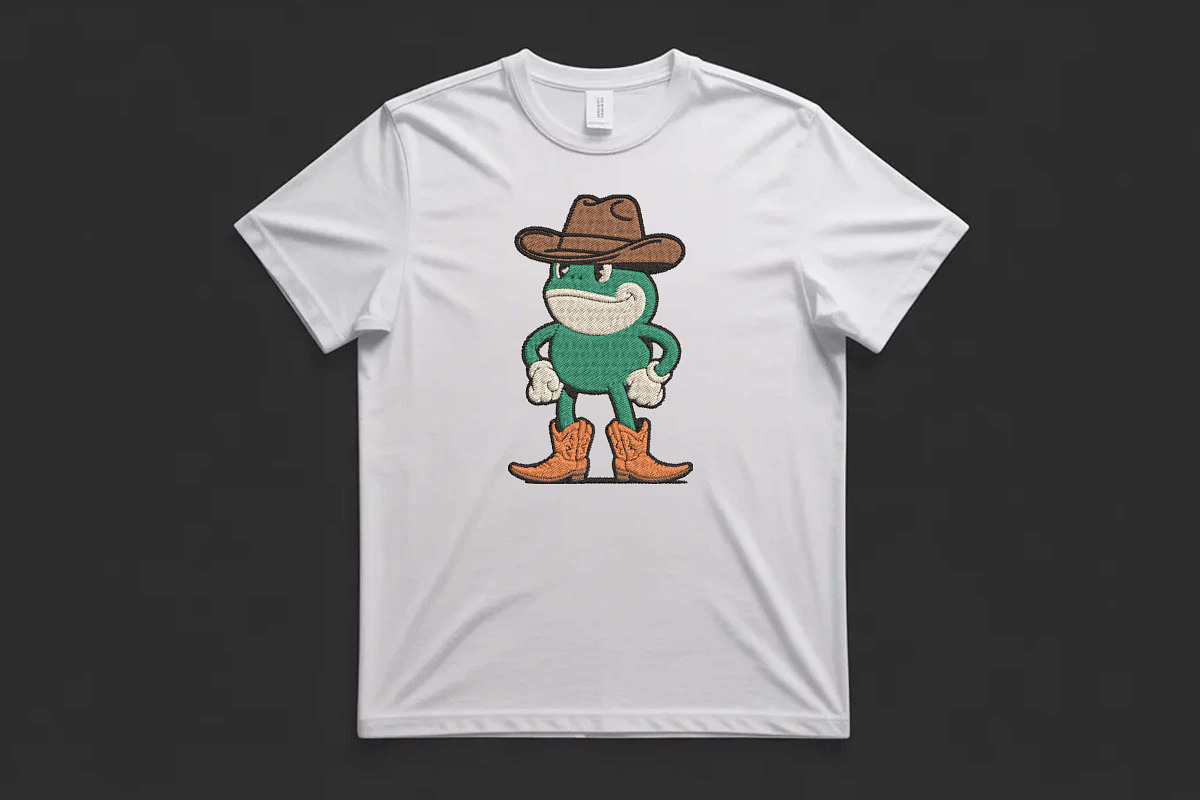 Vintage Cowboy Frog Machine Design, an Illustration by Purpose Ekbal (Photo 2 of 3)