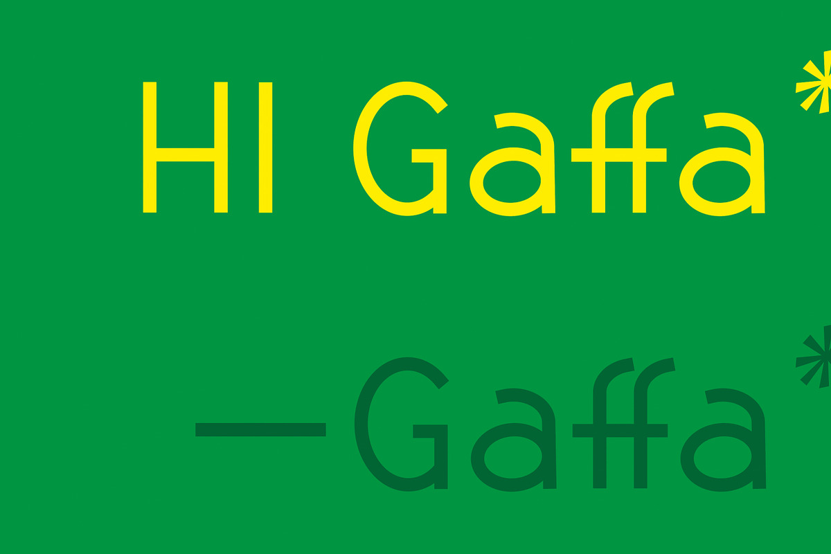 Modern Awkward Gaffa Sans preview 2