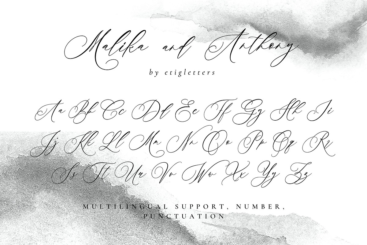 Malika and Anthony ModernCalligraphy, a Script Font by etigletters (Photo 10 of 10)