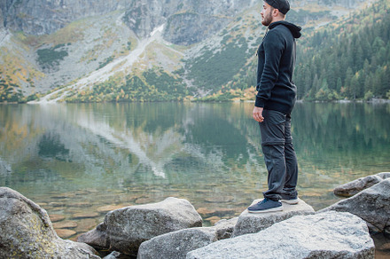 Hiking man travel outdoor lifestyle., a Sports & Recreation Photo by Olena Rudo