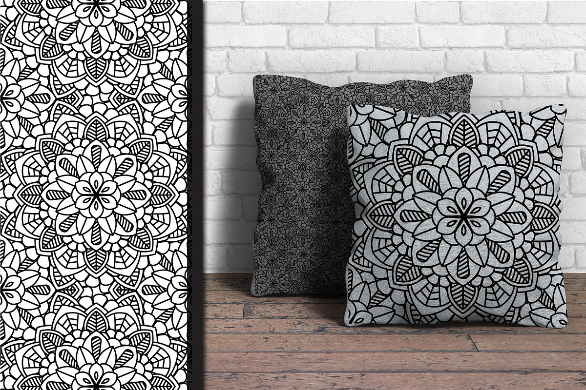 100 Mandalas Seamless Patterns, a Pattern Graphic by Elinorka (Photo 5 of 23)