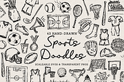 Sports Clipart, Game Day Doodles, a Sport Illustration by The October Creative (Thumbnail 1 of 7)
