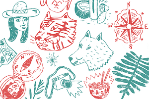70 Hand Drawn Adventure Vectors