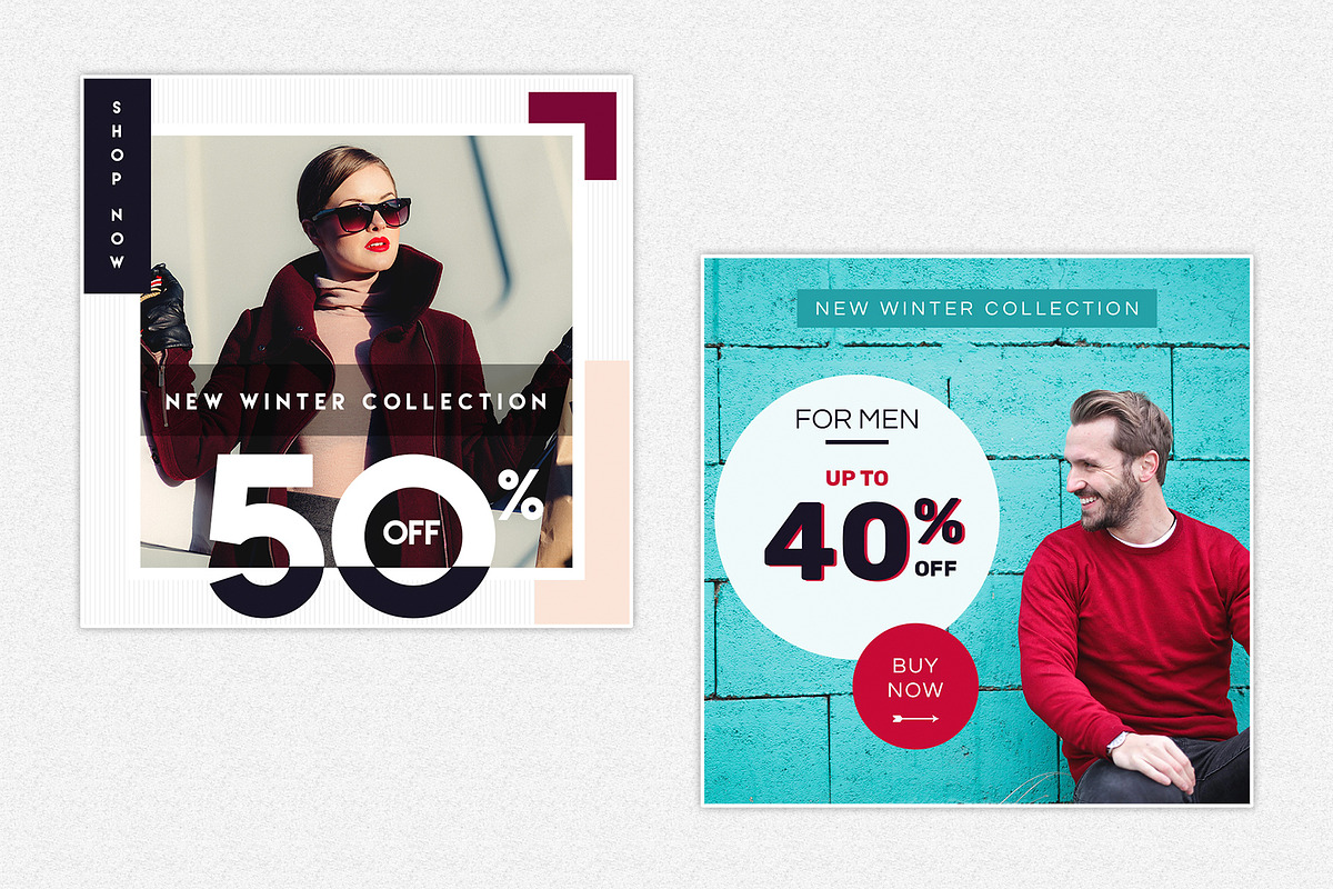 8 WINTER FASHION INSTAGRAM BANNERS, a Social Media Template by Vijeshri (Photo 2 of 5)