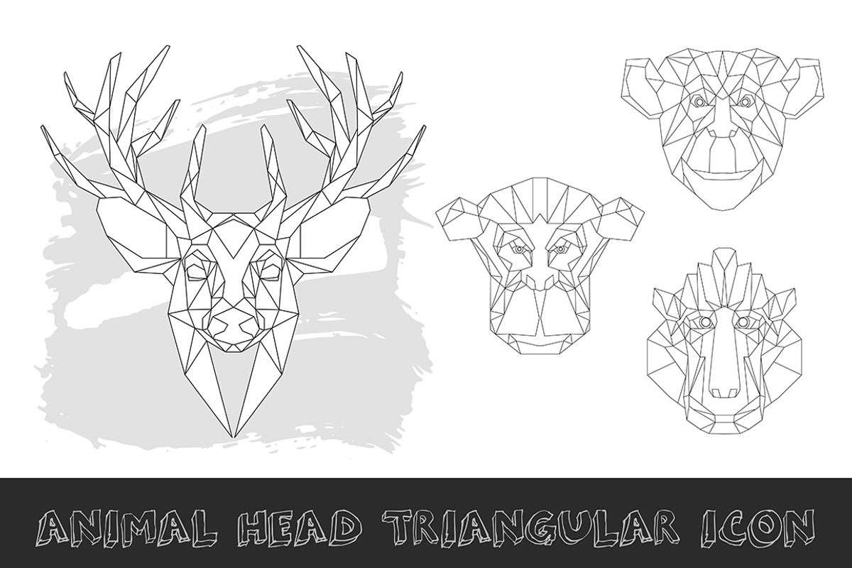 Animal low poly head icon, an Animal Illustration by RAINBOWIRMA (Photo 3 of 4)