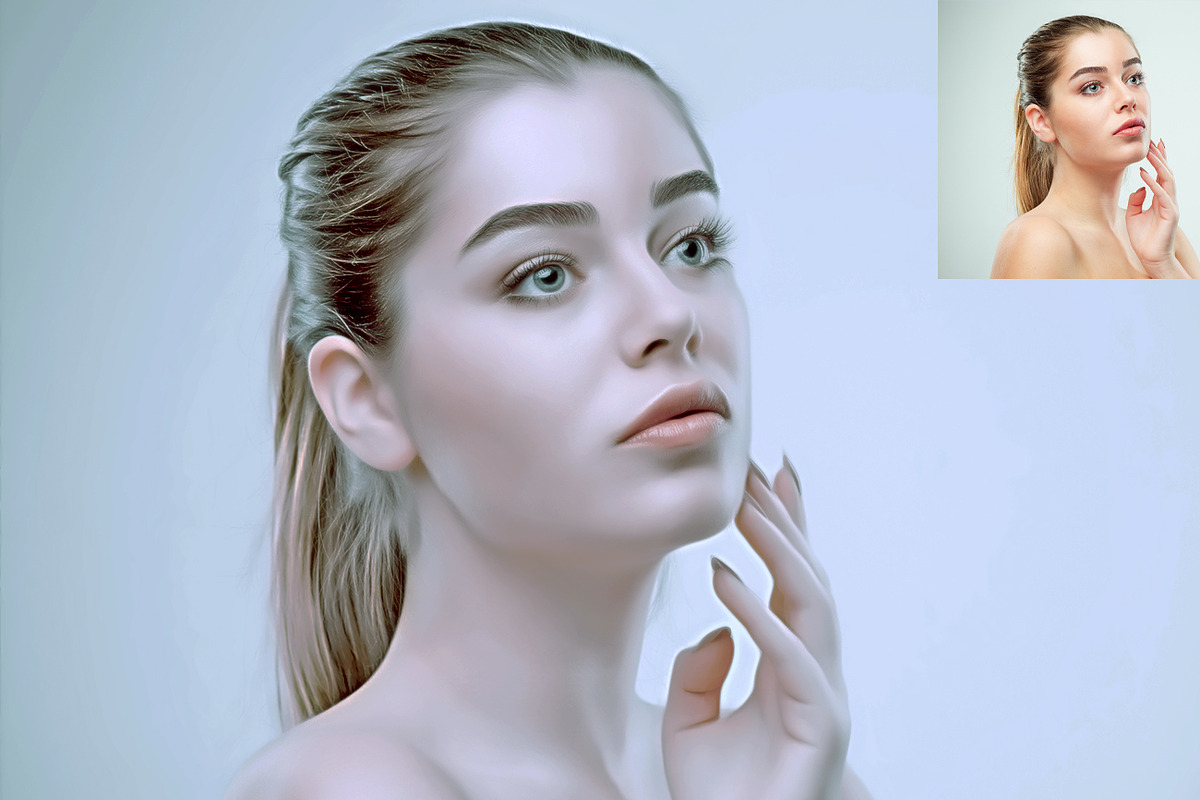 Whit Oil Paint, an Action Add-On by MRI STUDIO (Photo 2 of 15)
