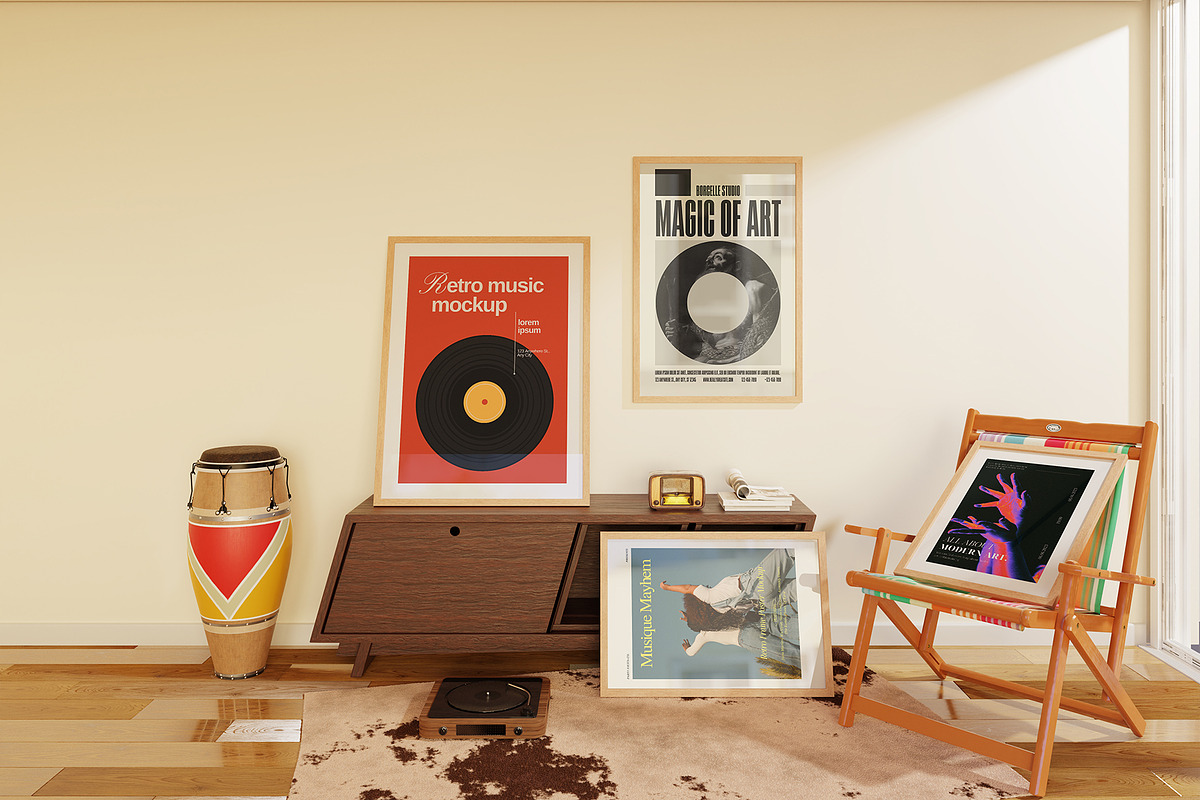 Retro - Frame Mockup Scene, a Product Mockup by Momogi (Photo 9 of 10)