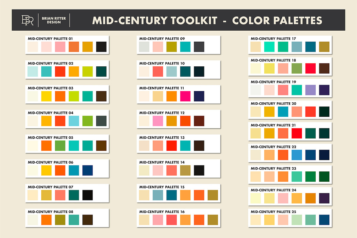 Mid-Century Retro Toolkit Procreate, a Brush Add-On by Brian Ritter Design (Photo 11 of 11)