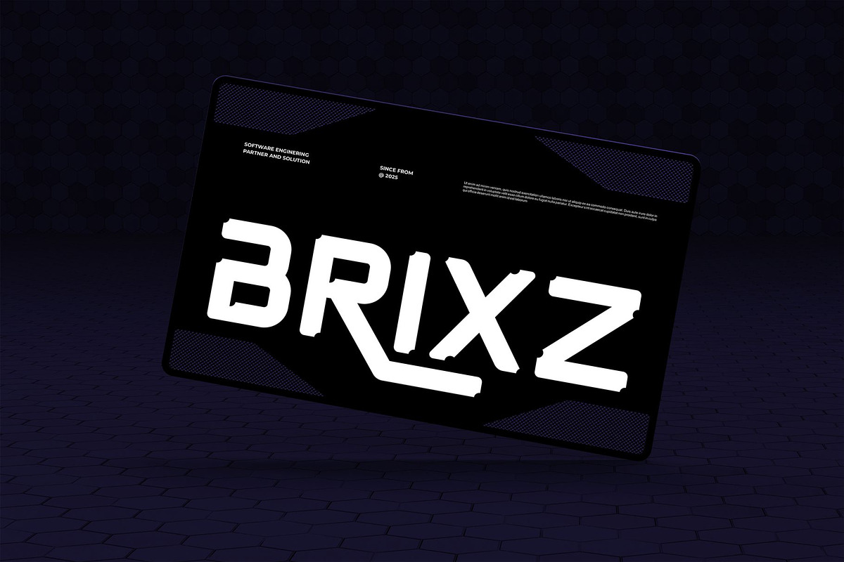 Arelv || Futuristic Display Font, a Serif Font by Ermedia Studio (Photo 6 of 10)