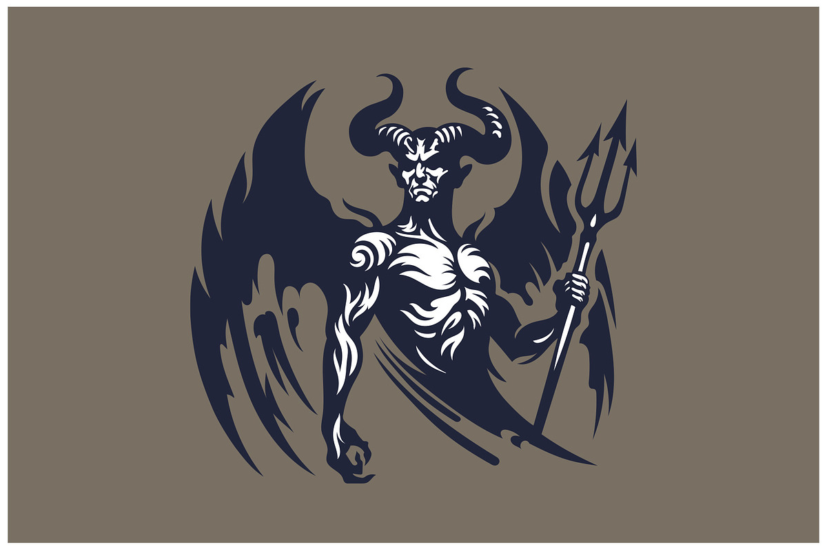 Devil Satan Logo Template, a Branding & Logo Template by Silpin (Photo 2 of 2)
