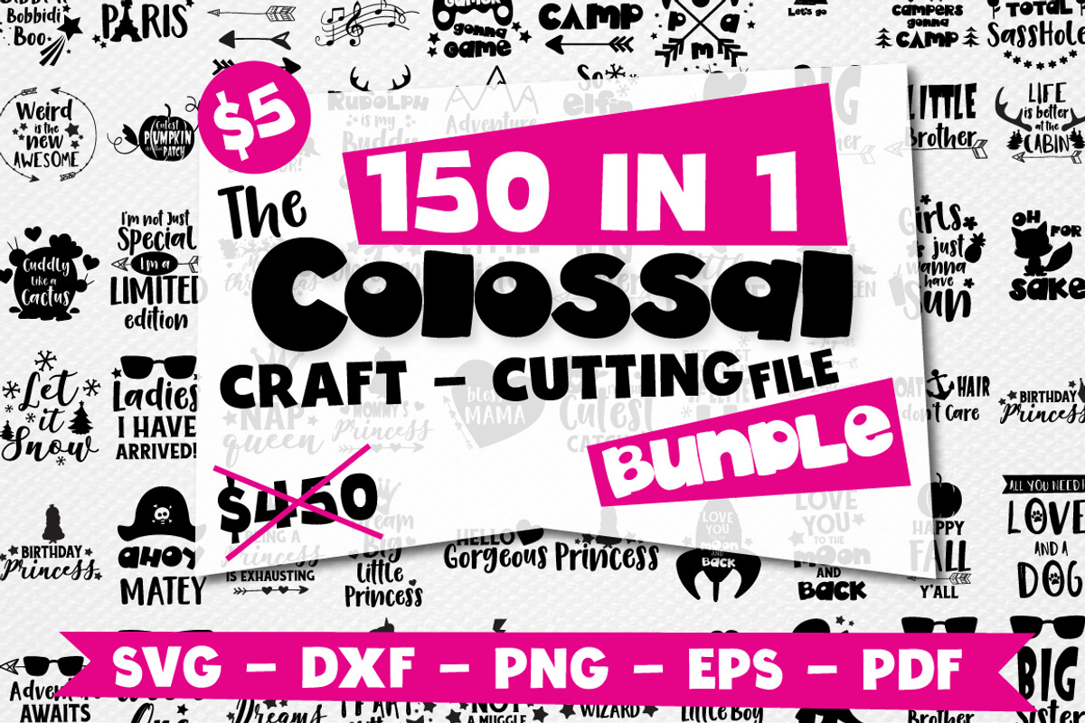 Craft MEGA BUNDLE, 150 in 1, svg, an Illustration by PrettyBundles (Photo 1 of 5)