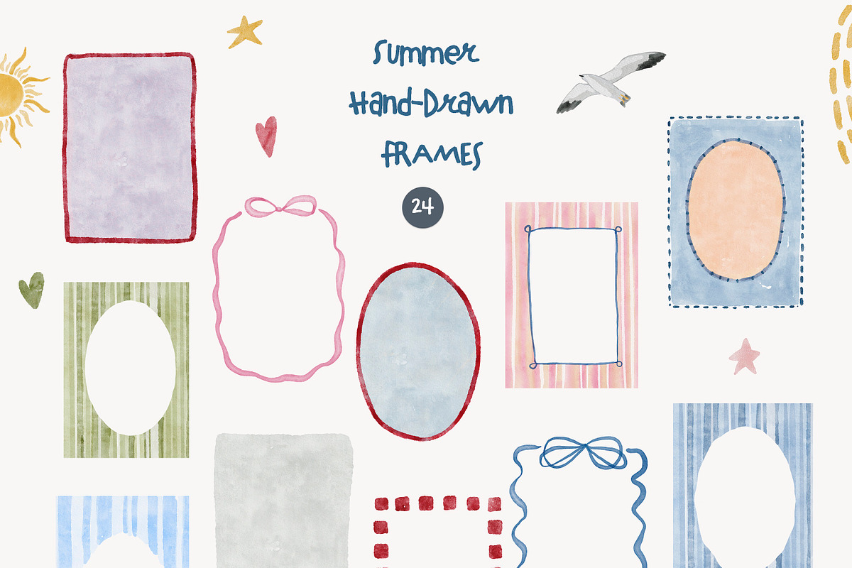 Summer Whimsy Watercolor, an Object Graphic by Les Frolova (Photo 7 of 13)