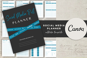 Digital Social Media Planner, a Stationery Template by Design House