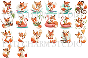 20 Summer Fox Clipart, an Animal Illustration by Pati Charm Studio (Thumbnail 2 of 8)
