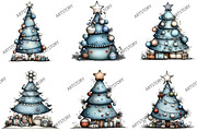 Christmas Tree Clipart, an Illustration by designcity5 (Thumbnail 2 of 5)