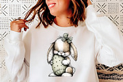 Watercolor easter bunny clipart Png, an Illustration by SinaCreation (Thumbnail 9 of 11)