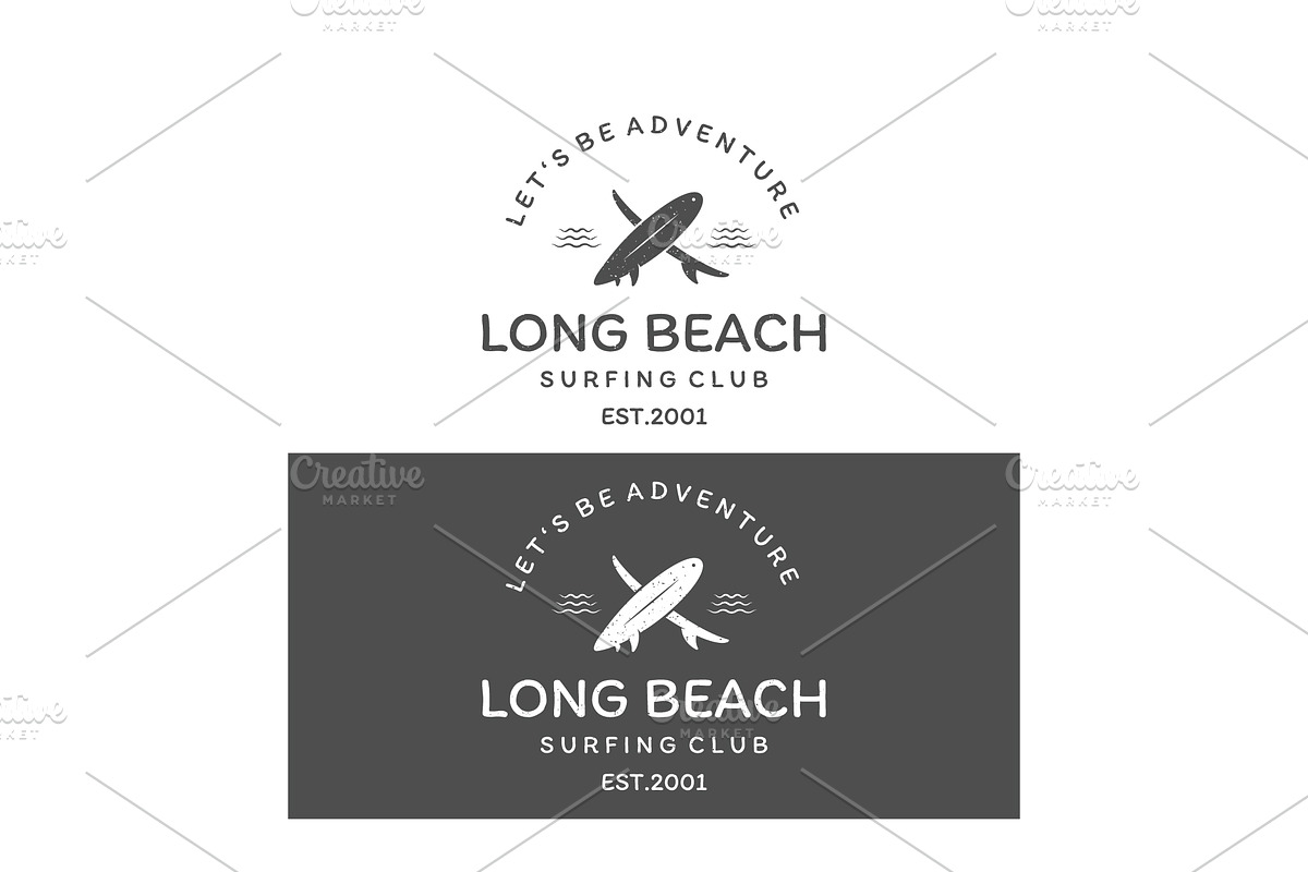 Vintage surf club logo., a Branding & Logo Template by LOGOCREATIVE