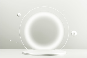 Bright white product display podium, an Object 3D Model by Anna Efetova