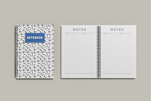 A5 Spiral Notebook Mockup