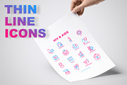 AIDS & HIV | 16 Thin Line Icons Set, an Outline Icon by Alex Blogoodf (Thumbnail 3 of 7)