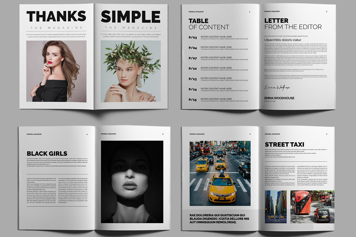 Minimal Magazine Template, a Magazine Template by MightyDesign (Photo 2 of 7)