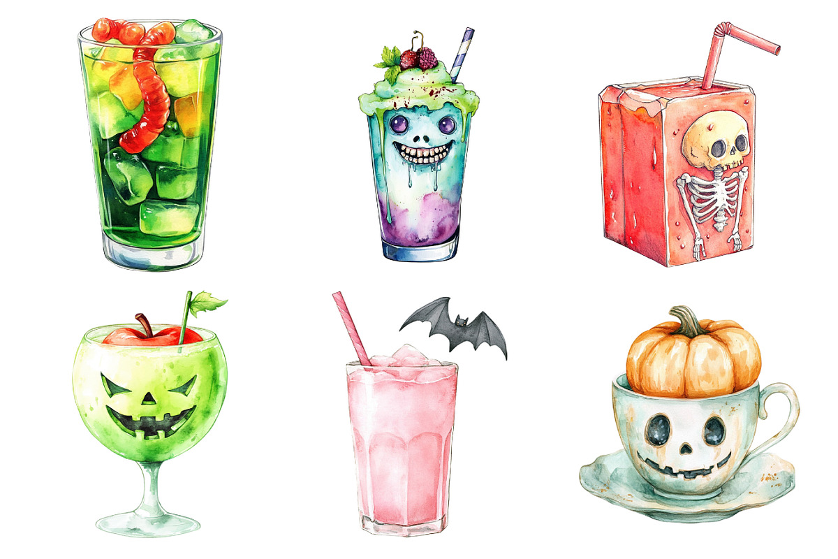 Halloween Drinks Cuties Clipart, an Illustration by Daily.Designs (Photo 5 of 5)