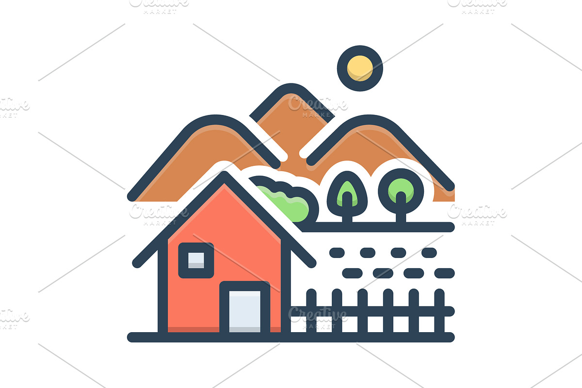 Rural countrified color icon, a Duotone Icon by Creative priyanka