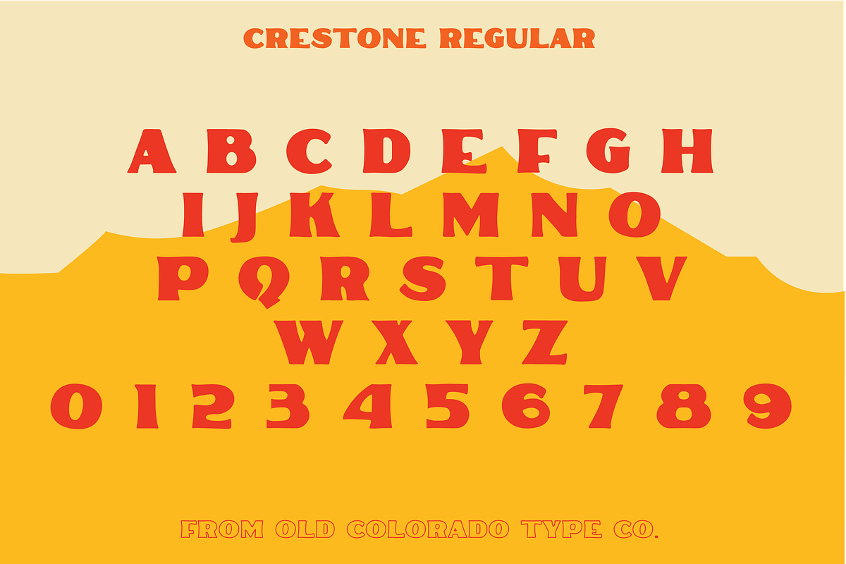 CRESTONE by Old Colorado Type Co., a Font by Old Colorado Type Co. (Photo 2 of 4)