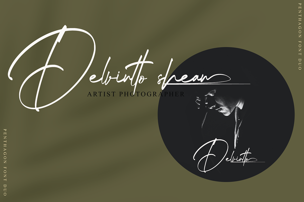 Penthagon // Script Font Duo, a Script Font by GDcreative (Photo 4 of 11)