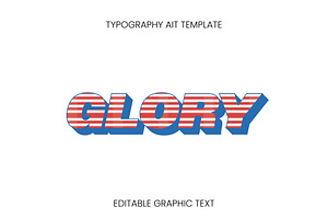 Striped 3D Retro Text Effect, a Templates & Theme by studiogstock