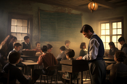 Classroom with teacher and students, a Photo by Iftikhar Alam