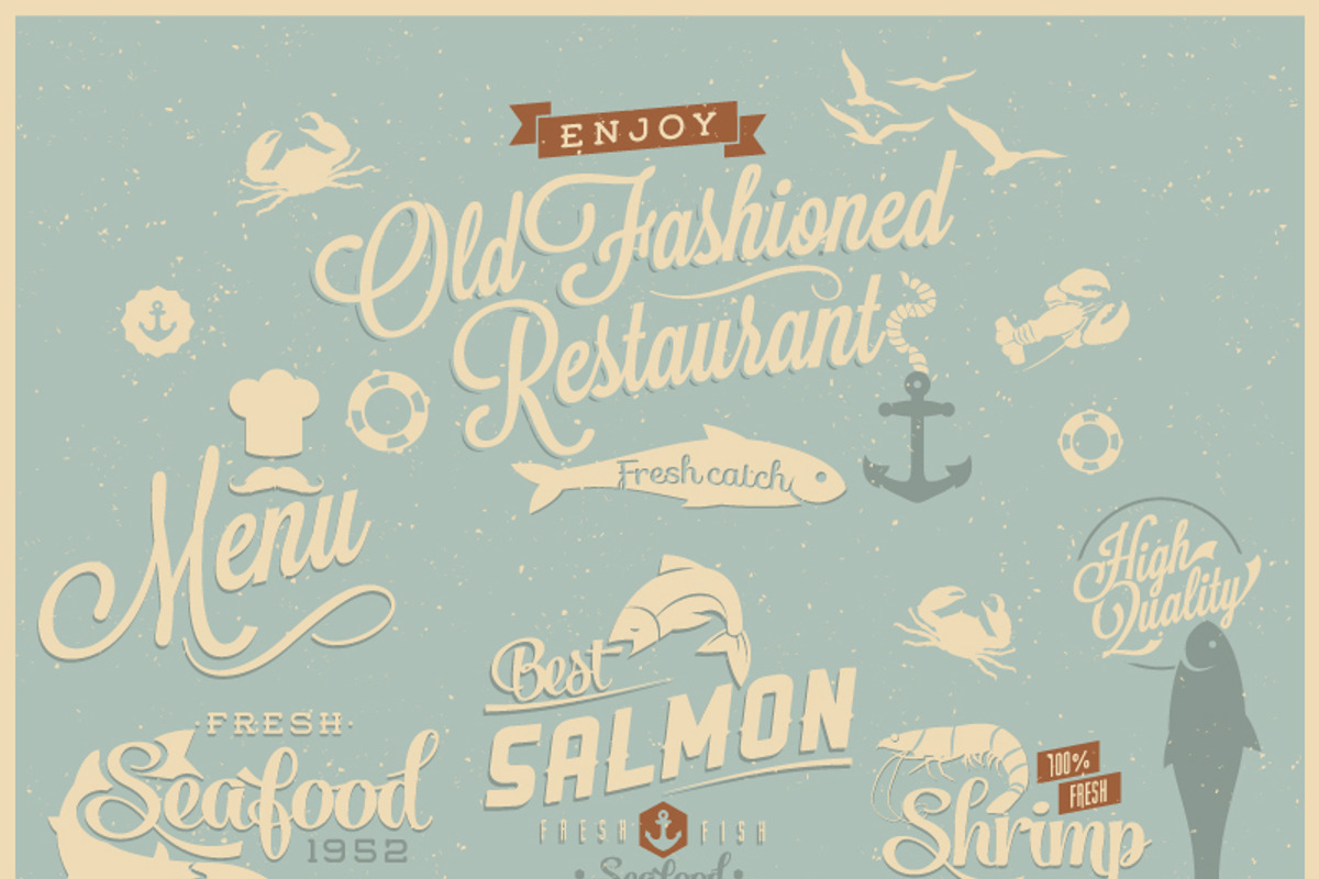 Restaurant icons, an Animal Illustration by Noka Studio