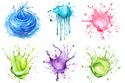 Watercolor Splash Blob Clipart, an Illustration by Designworld (Thumbnail 3 of 6)