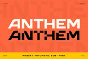 ANTHEM - Modern Futuristic Font, a Sans Serif Font by Hamz Studio (Thumbnail 1 of 8)