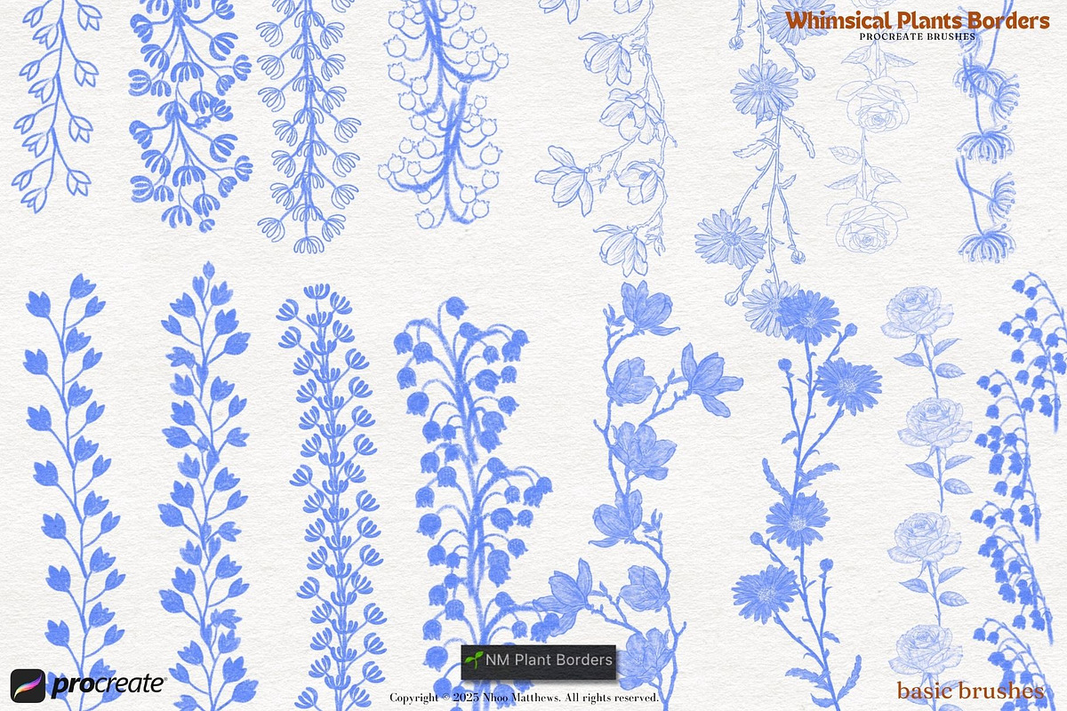 Whimsical Plants Procreate Brushes, a Brush Add-On by Fashion Workshop Bkk (Photo 11 of 11)