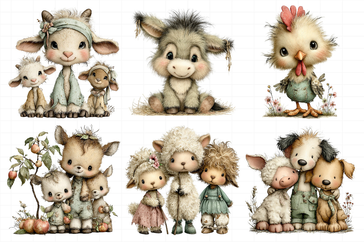 Cute Farm Clipart Bundle, an Illustration by Daily.Designs (Photo 5 of 6)