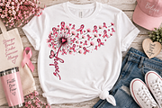 Pink Dandelion Breast Cancer Png, an Object Graphic by Daisy Design (Thumbnail 2 of 3)
