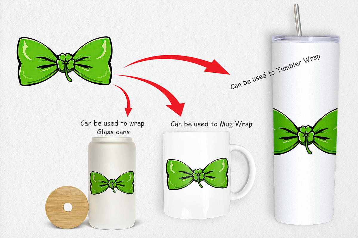 Shamrock Bowtie Clipart, a Graphic by Artnoy (Photo 4 of 5)