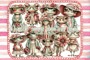 Whimsical summer beach frog clipart, an Illustration by Designworld