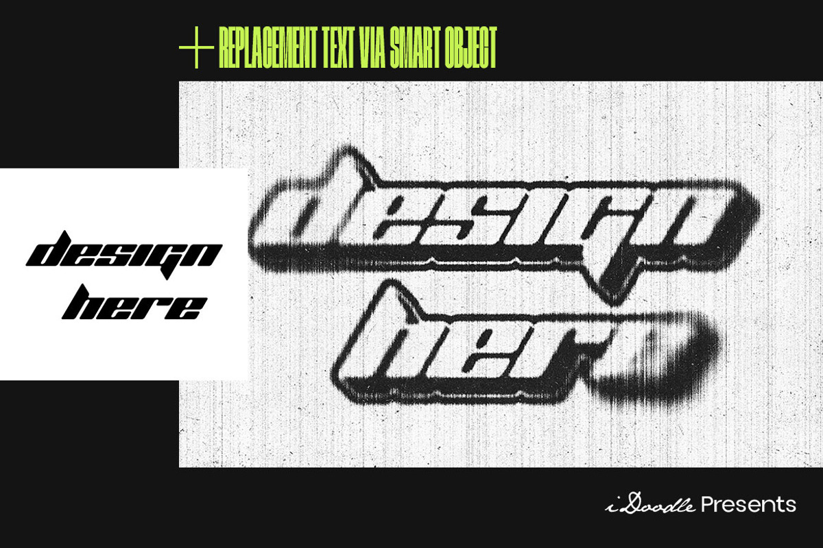 Blurred Scan Line Text Effect, a Layer Style Add-On by iDoodle Studio (Photo 2 of 4)