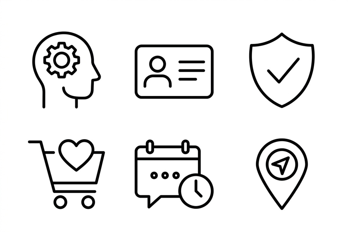 380 Customer Service Icon Set, an Outline Icon by adenpinkstore (Photo 2 of 19)