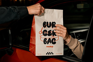 Drive Thru Paper Bag Mockup