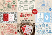 Hand Drawn Vintage Whimsical Bundle, a Seasonal Illustration by VerAna (Thumbnail 1 of 6)