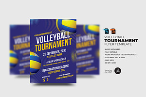 Volleyball Tournament Flyer Template