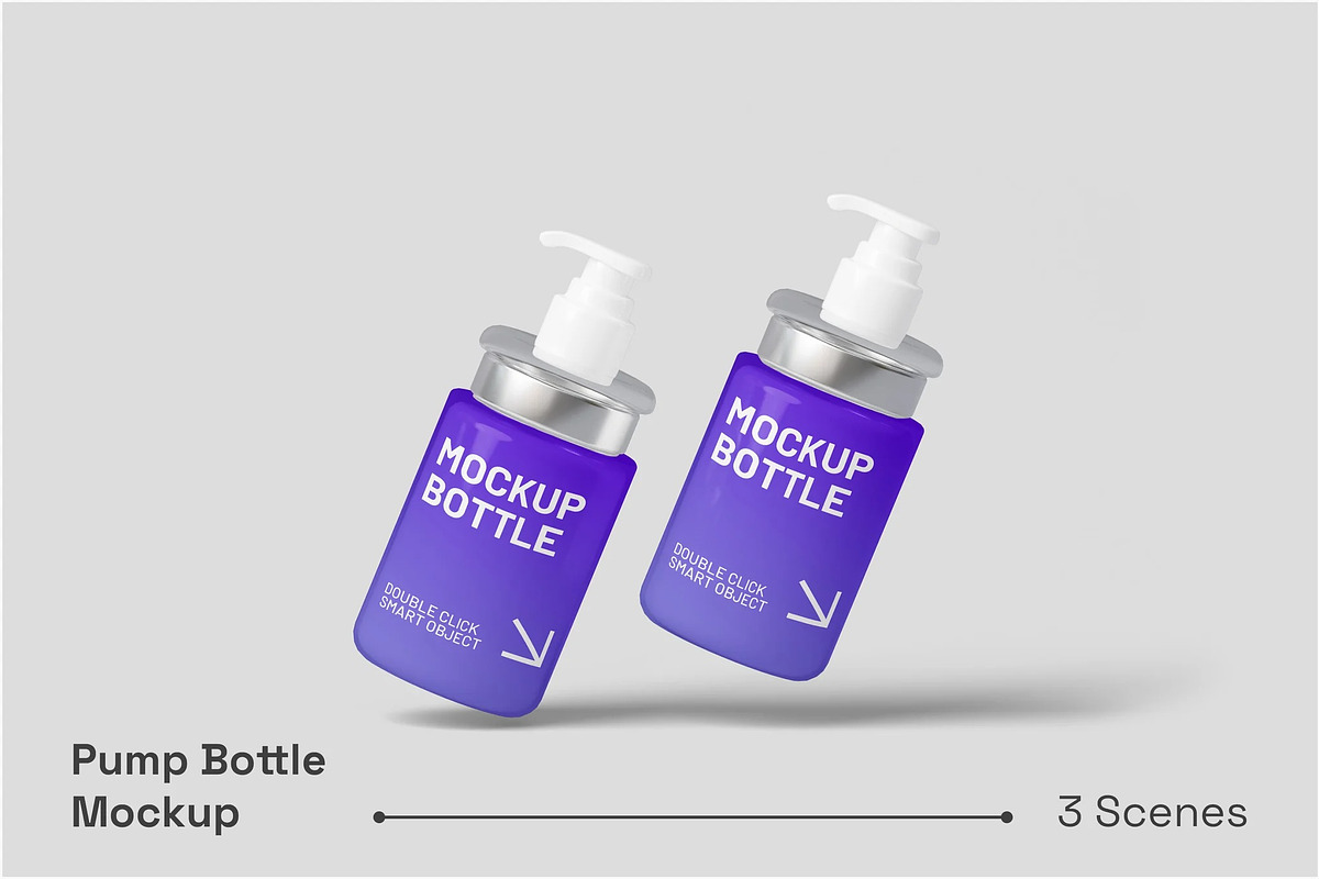 Pump Bottle Mockup, a Packaging Mockup by renderstockmarket (Photo 1 of 4)