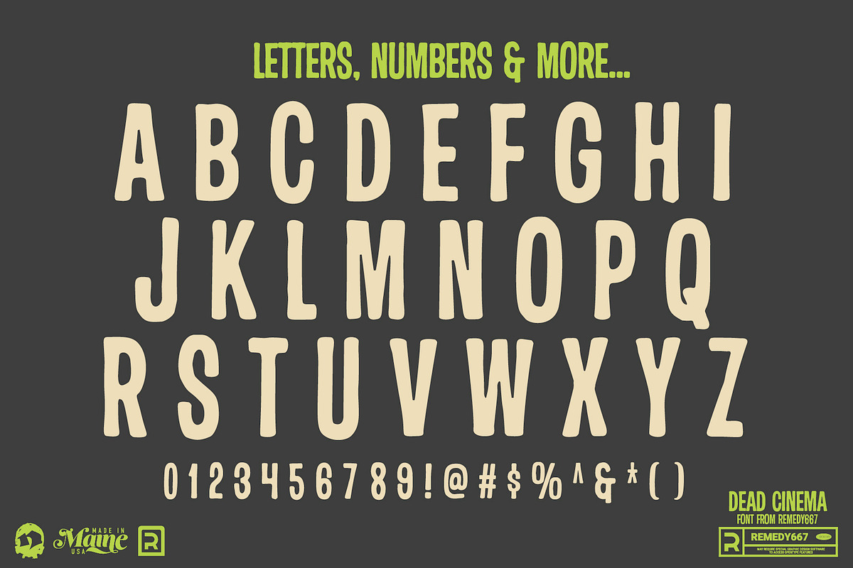 Dead Cinema - Movie Poster Font, a Sans Serif Font by Remedy667 (Photo 5 of 5)
