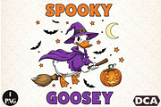 Halloween Spooky Goosey Witch Png, an Illustration by DreamCafeArt (Thumbnail 1 of 7)
