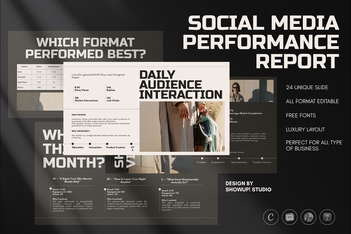 Social Media Performance Bundle, a Presentation Template by ShowUp! Studio (Photo 1 of 7)