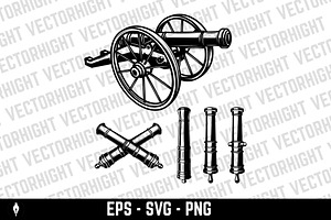 Vintage field cannon, an Object Illustration by Vectorhight